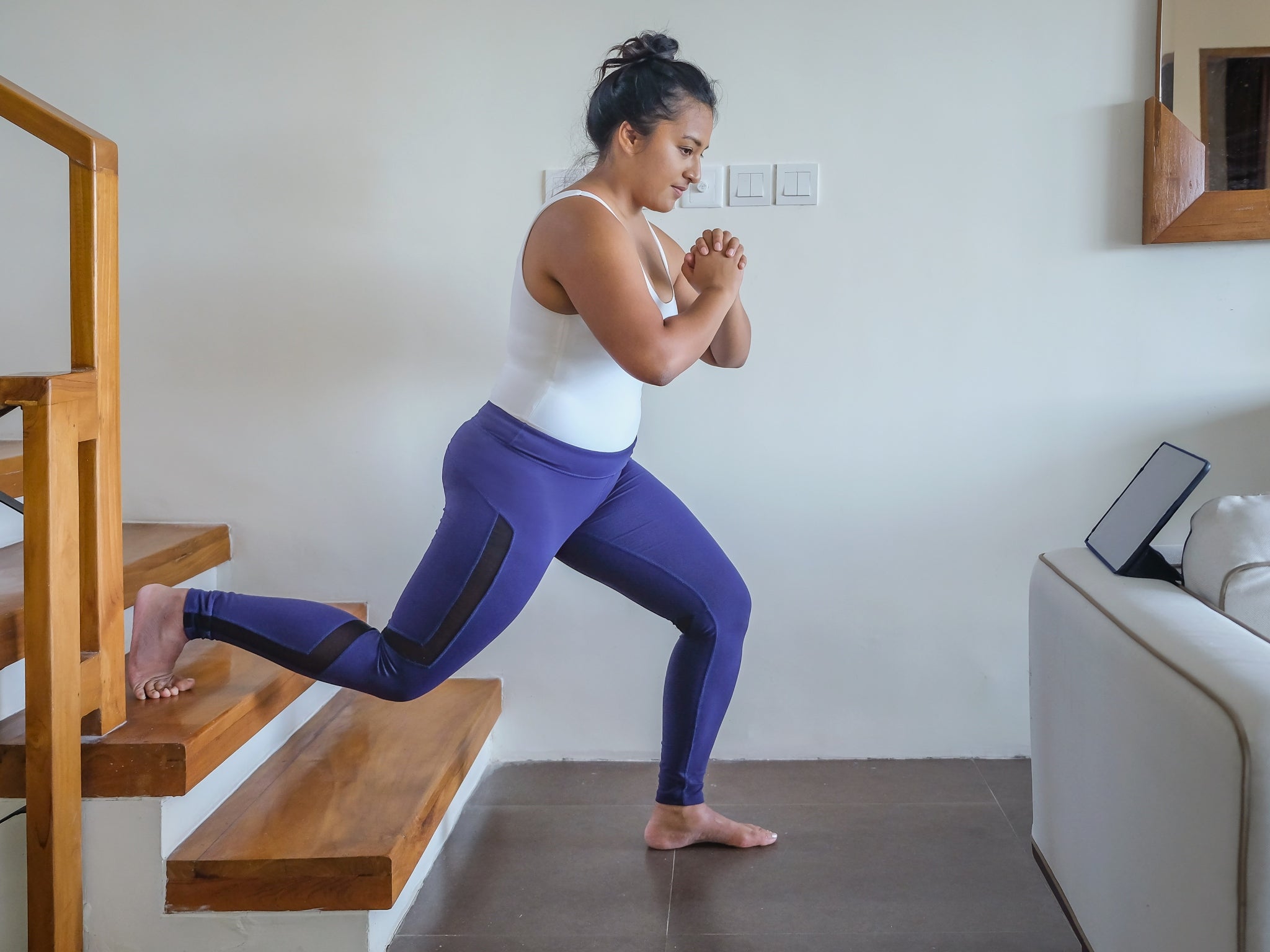 Many effective strength-building exercise require little to no equipment. For the moves listed above, all you need is a kitchen chair